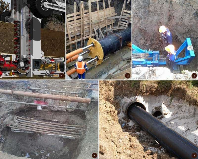 На фото изображена бестраншейная технология, методом ГНБ - 3